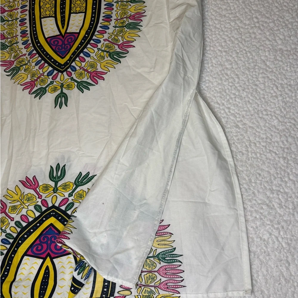 NWT Ashley Stewart Vibrant Multicolor Dashiki Top